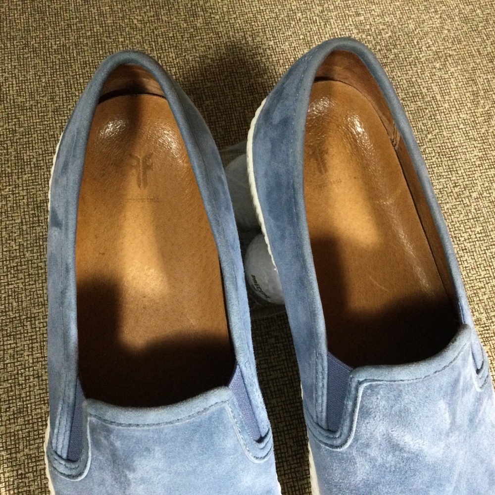 Frye Camille Blue Suede Slip On Sneakers - Picture 9 of 10